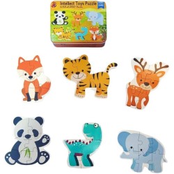 AlSafwa Animal Assemble Puzzle Box, Multicolor, W22-29-A