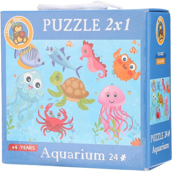 Fluffy Bear 2-In-1 Aquarium Puzzle 44-Piece Set Fluffy Bear 2-In-1 Aquarium Puzzle 44-Piece Set
