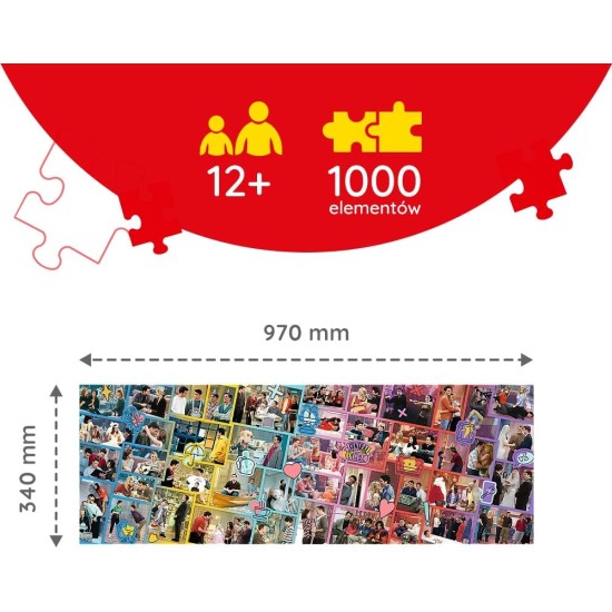 Trefl Puzzles - "1000 Panorama" - Meeting with Friends/Warner Friends Trefl Puzzles - "1000 Panorama" - Meeting with Friends/Warner Friends