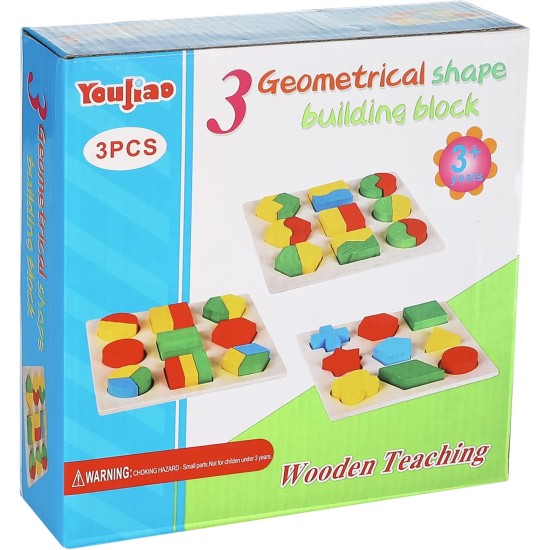 iLearn Chunky Geometric Puzzle Set (3 Puzzles) iLearn Chunky Geometric Puzzle Set (3 Puzzles)