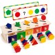 Coogam Montessori Toys Wooden Color Shape Sorting Box Game Geometric Matching Blocks Early Learning Educational Toy Gift for 3 4 5 Year-Old Baby Toddlers Coogam Montessori Toys Wooden Color Shape Sorting Box Game Geometric Matching Blocks Early Learning Educational Toy Gift for 3 4 5 Year-Old Baby Toddlers