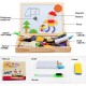 Farm drawing writing board magnetic puzzle double easel kid wooden toy Farm drawing writing board magnetic puzzle double easel kid wooden toy