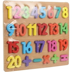 Generic ABC wooden Puzzle Letters Plates Education toys for kids by Play2Learn-multi size (numbers)