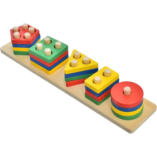 Generic accessories shop Wooden Learning Puzzle Enlighten IQ With Colorful Amazing Design And Add More Fun for Children Set Of 21 Pieces - Multicolor Generic accessories shop Wooden Learning Puzzle Enlighten IQ With Colorful Amazing Design And Add More Fun for Children Set Of 21 Pieces - Multicolor