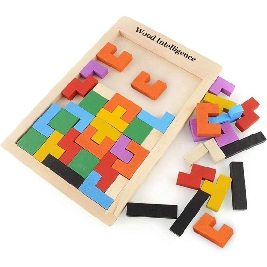 KAVID Wooden Jigsaw Puzzle (40 Pieces) Tangram Jigsaw Teasers Educational Children’s Puzzle Game KAVID Wooden Jigsaw Puzzle (40 Pieces) Tangram Jigsaw Teasers Educational Children’s Puzzle Game