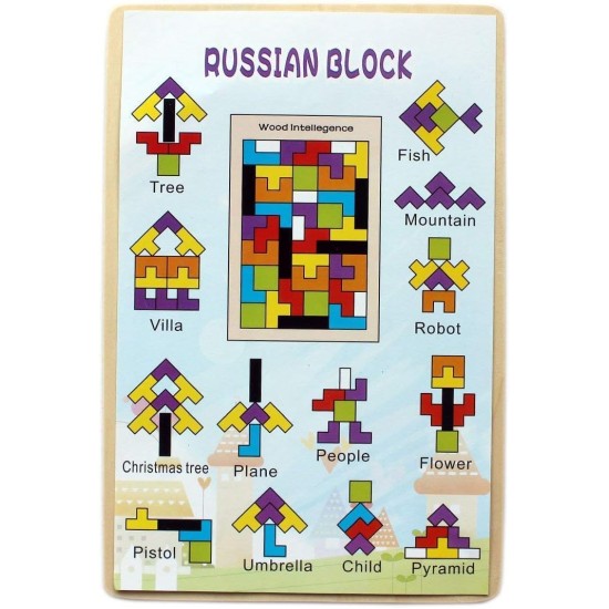 KAVID Wooden Jigsaw Puzzle (40 Pieces) Tangram Jigsaw Teasers Educational Children’s Puzzle Game KAVID Wooden Jigsaw Puzzle (40 Pieces) Tangram Jigsaw Teasers Educational Children’s Puzzle Game
