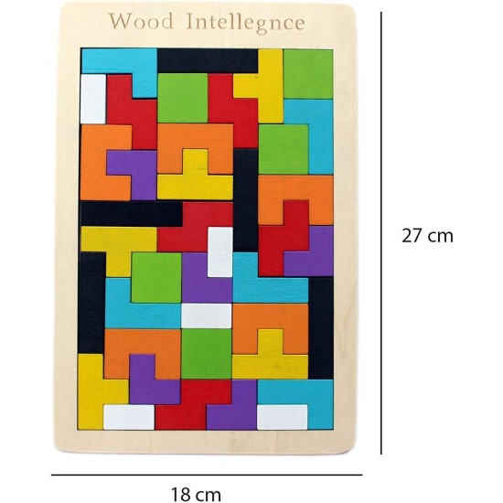 KAVID Wooden Jigsaw Puzzle (40 Pieces) Tangram Jigsaw Teasers Educational Children’s Puzzle Game KAVID Wooden Jigsaw Puzzle (40 Pieces) Tangram Jigsaw Teasers Educational Children’s Puzzle Game