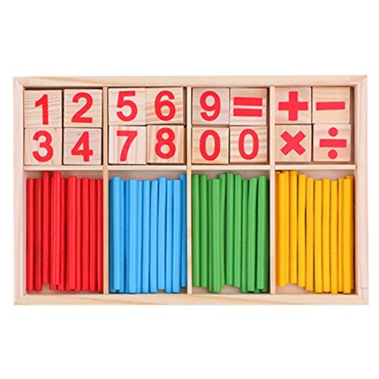 OFKPO Children's Wooden Maths Toy, Mathematics Numbers Training Game OFKPO Children's Wooden Maths Toy, Mathematics Numbers Training Game