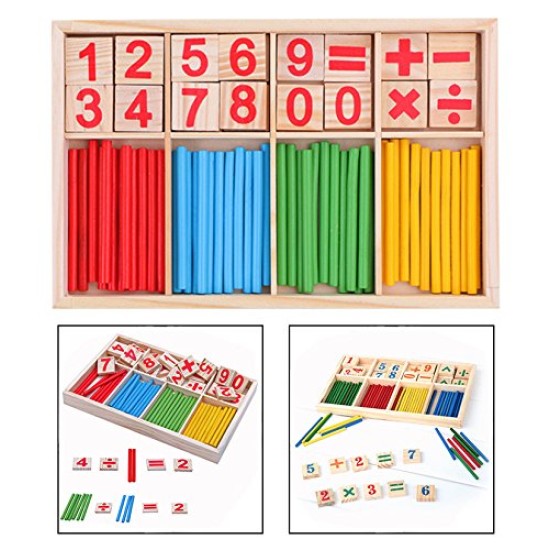 OFKPO Children's Wooden Maths Toy, Mathematics Numbers Training Game OFKPO Children's Wooden Maths Toy, Mathematics Numbers Training Game