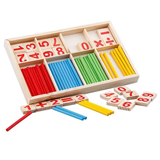 OFKPO Children's Wooden Maths Toy, Mathematics Numbers Training Game OFKPO Children's Wooden Maths Toy, Mathematics Numbers Training Game