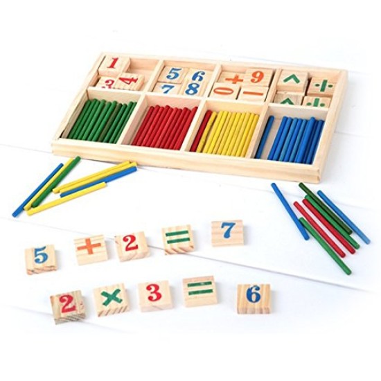 OFKPO Children's Wooden Maths Toy, Mathematics Numbers Training Game OFKPO Children's Wooden Maths Toy, Mathematics Numbers Training Game