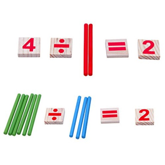 OFKPO Children's Wooden Maths Toy, Mathematics Numbers Training Game OFKPO Children's Wooden Maths Toy, Mathematics Numbers Training Game
