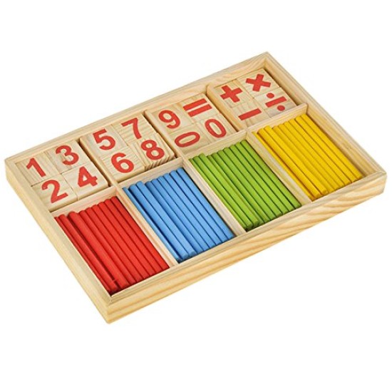 OFKPO Children's Wooden Maths Toy, Mathematics Numbers Training Game OFKPO Children's Wooden Maths Toy, Mathematics Numbers Training Game
