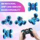 GRAFLO Remote Control Car For Kids, Double Sided 360°Rotating 4WD RC Car with Headlights, 2.4GHz Electric Race Stunt Toys Car Off-Road - Stunt Drifting Car Rechargeable - Toys For Kids (BLUE) 3+ Years GRAFLO Remote Control Car For Kids, Double Sided 360°Rotating 4WD RC Car with Headlights, 2.4GHz Electric Race Stunt Toys Car Off-Road - Stunt Drifting Car Rechargeable - Toys For Kids (BLUE) 3+ Years