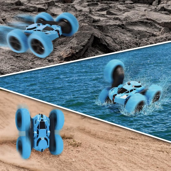 GRAFLO Remote Control Car For Kids, Double Sided 360°Rotating 4WD RC Car with Headlights, 2.4GHz Electric Race Stunt Toys Car Off-Road - Stunt Drifting Car Rechargeable - Toys For Kids (BLUE) 3+ Years GRAFLO Remote Control Car For Kids, Double Sided 360°Rotating 4WD RC Car with Headlights, 2.4GHz Electric Race Stunt Toys Car Off-Road - Stunt Drifting Car Rechargeable - Toys For Kids (BLUE) 3+ Years