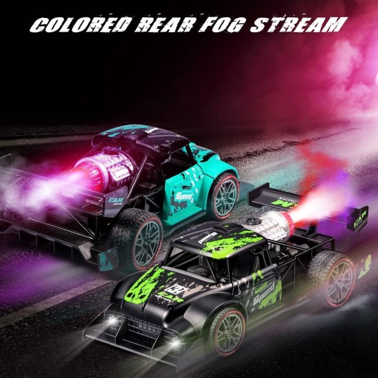 High Speed Spray Racing Car for Kids and Adults, 1:16 RC Remote Control Racing Car Toy with Cool LED Lighting & Music, 2 Modes of Metal Drift Racer and Rear Mist Spray for Boys Girls Gift (Black) High Speed Spray Racing Car for Kids and Adults, 1:16 RC Remote Control Racing Car Toy with Cool LED Lighting & Music, 2 Modes of Metal Drift Racer and Rear Mist Spray for Boys Girls Gift (Black)