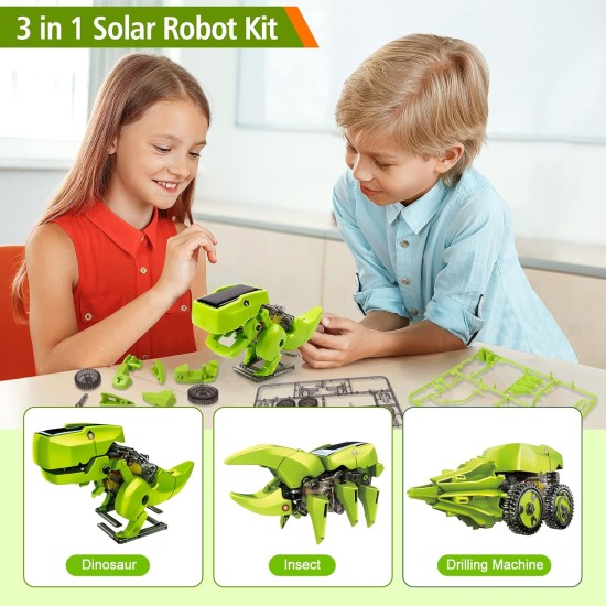 Hot Bee Robot Dinosaur Toys, 3-in-1 Solar Robot Kit, STEM Projects for Kids Ages 8-12, Building Games Robot Toys for 8 9 10 11 12 Year Old Boys Girls… Hot Bee Robot Dinosaur Toys, 3-in-1 Solar Robot Kit, STEM Projects for Kids Ages 8-12, Building Games Robot Toys for 8 9 10 11 12 Year Old Boys Girls…