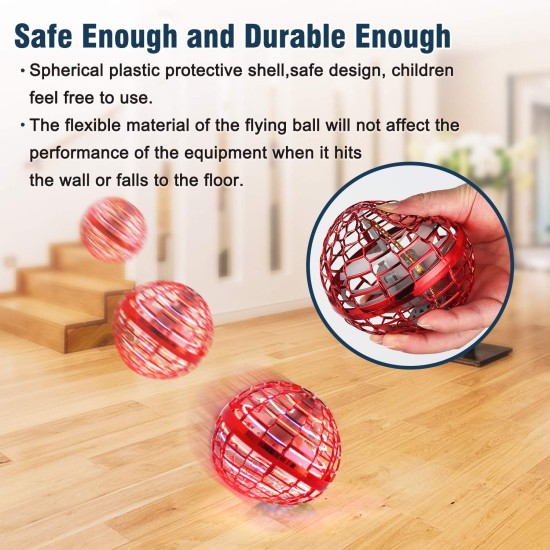 MERRYHOME Flying Ball Toys for Boys Grils: 2024 Fly Orb Cosmic Globe Boomerang Hover Ball, Hand Mini Drone, Flying Toy Fly Spinners for Kids Teens Adults Indoor Outdoor Toys (Red) MERRYHOME Flying Ball Toys for Boys Grils: 2024 Fly Orb Cosmic Globe Boomerang Hover Ball, Hand Mini Drone, Flying Toy Fly Spinners for Kids Teens Adults Indoor Outdoor Toys (Red)