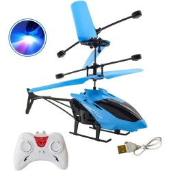 NHR Plastic Infrared Exceed Helicopter Sensor Aircraft USB Charger Flying Helicopter 2 in 1 Flying Helicopter with Remote, 6 to 14 Years (Multicolor)