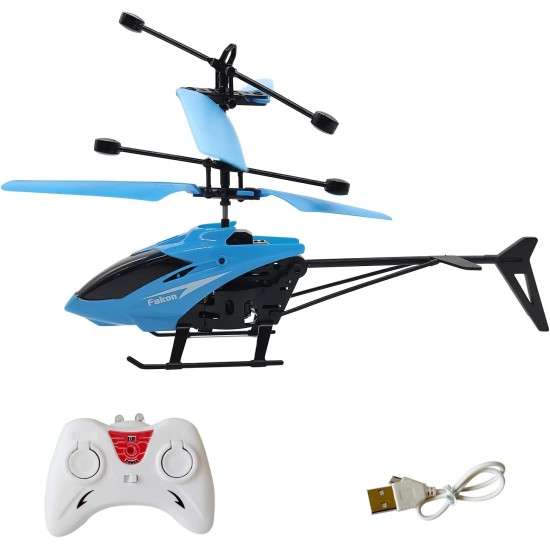 NHR Plastic Infrared Exceed Helicopter Sensor Aircraft USB Charger Flying Helicopter 2 in 1 Flying Helicopter with Remote, 6 to 14 Years (Multicolor)