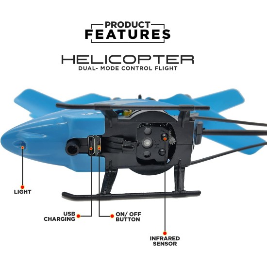 NHR Plastic Infrared Exceed Helicopter Sensor Aircraft USB Charger Flying Helicopter 2 in 1 Flying Helicopter with Remote, 6 to 14 Years (Multicolor)