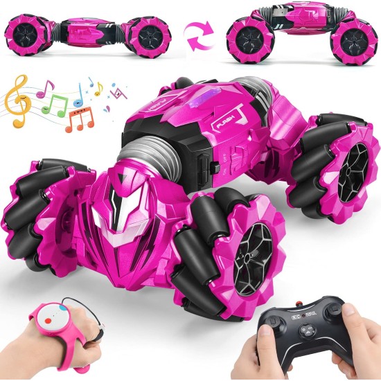 NQD RC Stunt Car 2.4GHz Remote Control Gesture Sensor Toy Car 4WD Transform Double Sided Rotating Off Road Vehicle 360° Flips with Lights Music Toy Cars for Boys & Girls Birthday (Green) NQD RC Stunt Car 2.4GHz Remote Control Gesture Sensor Toy Car 4WD Transform Double Sided Rotating Off Road Vehicle 360° Flips with Lights Music Toy Cars for Boys & Girls Birthday (Green)