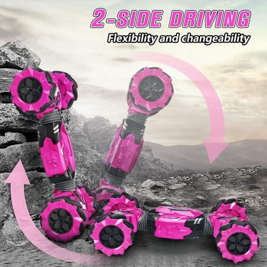NQD RC Stunt Car 2.4GHz Remote Control Gesture Sensor Toy Car 4WD Transform Double Sided Rotating Off Road Vehicle 360° Flips with Lights Music Toy Cars for Boys & Girls Birthday (Green) NQD RC Stunt Car 2.4GHz Remote Control Gesture Sensor Toy Car 4WD Transform Double Sided Rotating Off Road Vehicle 360° Flips with Lights Music Toy Cars for Boys & Girls Birthday (Green)