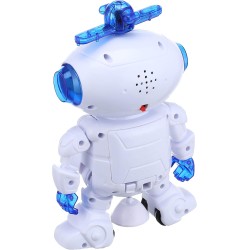 Plastic multifunction robot dancer with colorful light and dynamic music for kids - multi color