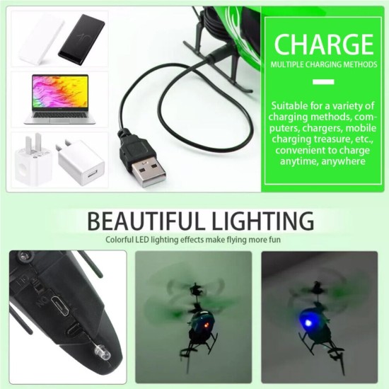 QUEENZOMY Gravity Sensor RC Helicopter for Boys Age 4+ Years I Light Weight Indoor and Outdoor Helicopter I Pack of 1 I White Colour (Black)