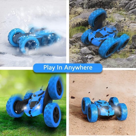 Swift RC Car Toys Remote Control | Stunt Car for 3-12 Year-Old Boys | RC Cars 360 Degree Flips Double Sided Rotating 4WD 2.4Ghz Outdoor Toys Car for Kids Birthday Gifts- Assorted Colors