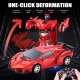 Thedttoy Remote Controlled Car for Girls, Transformer Car Robot Toy for Children from 4 6 8 10 12 Years, 2.4 GHz Remote Control RC Car 360° Rotation Deformation Toy Car for Boys (Red)