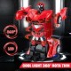 Thedttoy Remote Controlled Car for Girls, Transformer Car Robot Toy for Children from 4 6 8 10 12 Years, 2.4 GHz Remote Control RC Car 360° Rotation Deformation Toy Car for Boys (Red)