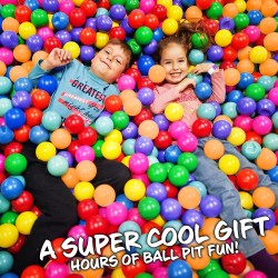 KreativeKraft Colourful Balls for Children 6 cm Balls for Swimming Pools Children Soft Sensory Balls Newborn Plastic Balls Box Basket Tent