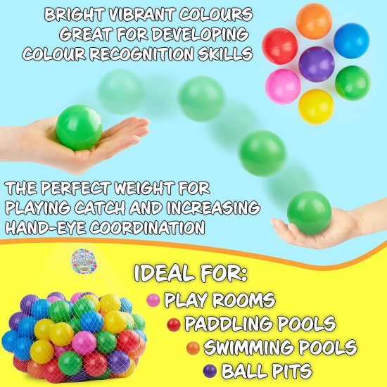 KreativeKraft Colourful Balls for Children 6 cm Balls for Swimming Pools Children Soft Sensory Balls Newborn Plastic Balls Box Basket Tent KreativeKraft Colourful Balls for Children 6 cm Balls for Swimming Pools Children Soft Sensory Balls Newborn Plastic Balls Box Basket Tent