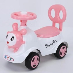 Baby/Kids Ride for Boys & Girls 1-3 Years | Music & Horn Steering, Push Car for Baby with Backrest, Safety Guard, Under Seat Storage & Big Wheels Push Ride-Ons (PINK)