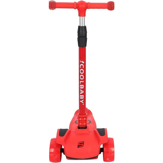 COOLBABY Kid's Scooter 3 Wheels Big Pedal Foldable Kick Scooter with Music, Height Adjustable with LED Light Wheels COOLBABY Kid's Scooter 3 Wheels Big Pedal Foldable Kick Scooter with Music, Height Adjustable with LED Light Wheels