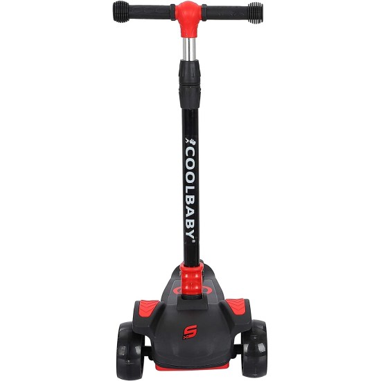 COOLBABY Kid's Scooter 3 Wheels Big Pedal Foldable Kick Scooter with Music, Height Adjustable with LED Light Wheels COOLBABY Kid's Scooter 3 Wheels Big Pedal Foldable Kick Scooter with Music, Height Adjustable with LED Light Wheels