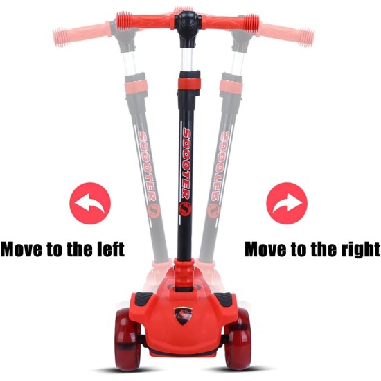 COOLBABY Kid's Scooter 3 Wheels Big Pedal Foldable Kick Scooter with Music, Height Adjustable with LED Light Wheels COOLBABY Kid's Scooter 3 Wheels Big Pedal Foldable Kick Scooter with Music, Height Adjustable with LED Light Wheels