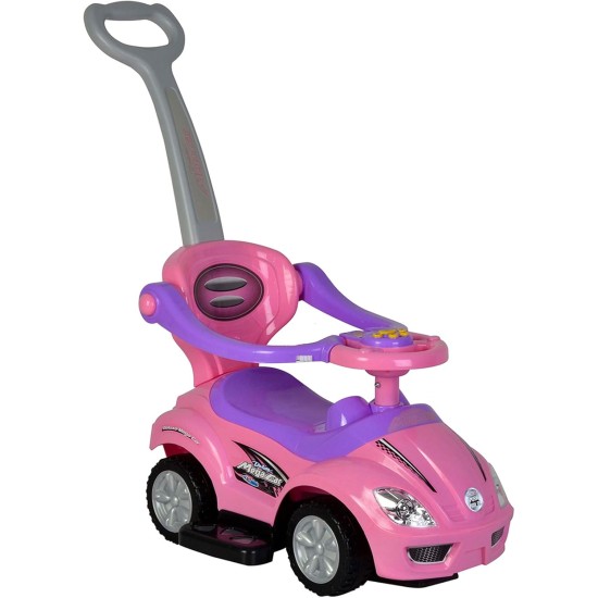 ChromeWheels 3 in 1 Ride on Toys Push Car with Guardrail, Mega Car for Toddlers, w/Handle, Horn, Music, Color Red ChromeWheels 3 in 1 Ride on Toys Push Car with Guardrail, Mega Car for Toddlers, w/Handle, Horn, Music, Color Red
