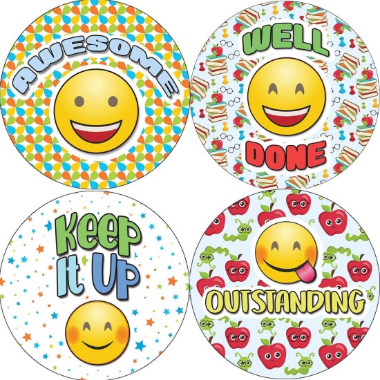 Creanoso Emoji Teacher Grading Stickers (10-Sheet) - Assorted Designs for Children - Classroom Reward Incentives for Students - Stocking Stuffers Party Favors & Giveaways Creanoso Emoji Teacher Grading Stickers (10-Sheet) - Assorted Designs for Children - Classroom Reward Incentives for Students - Stocking Stuffers Party Favors & Giveaways