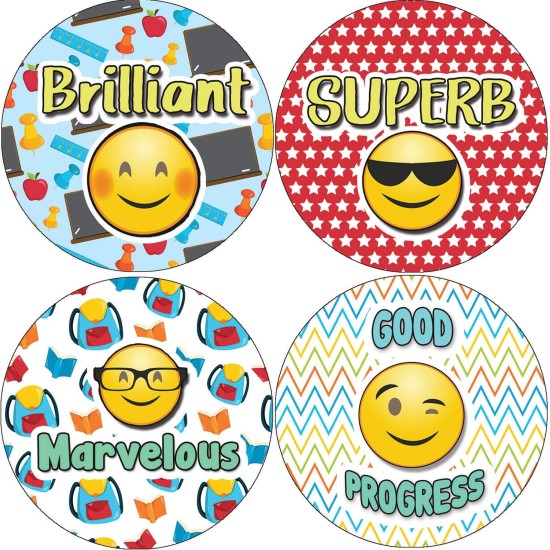 Creanoso Emoji Teacher Grading Stickers (10-Sheet) - Assorted Designs for Children - Classroom Reward Incentives for Students - Stocking Stuffers Party Favors & Giveaways Creanoso Emoji Teacher Grading Stickers (10-Sheet) - Assorted Designs for Children - Classroom Reward Incentives for Students - Stocking Stuffers Party Favors & Giveaways