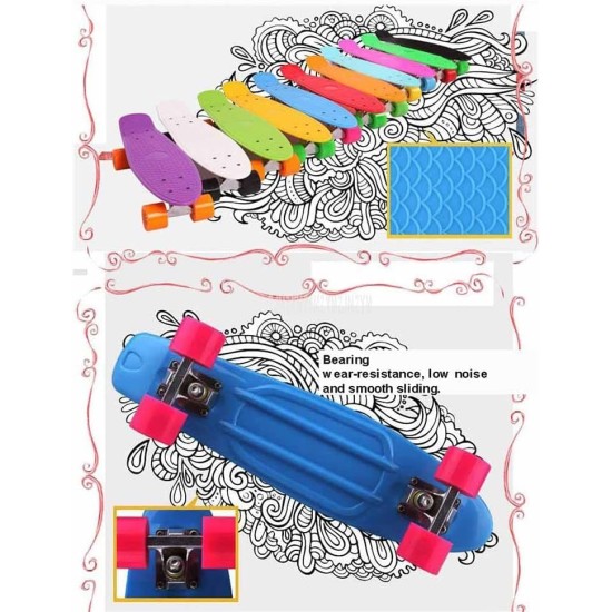 Elite Premium SportQ Portable Standard PU Wheels PP Penny Skateboards for Beginners Kids Boys Girls Youth Elite Premium SportQ Portable Standard PU Wheels PP Penny Skateboards for Beginners Kids Boys Girls Youth