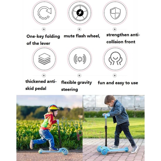 First play road master kids scooter with multicolor flashing led wheels i foldable & 5 height adjustable handle i skating scooter for kids above 2 years i scooter for kids i skating scooter (blue) First play road master kids scooter with multicolor flashing led wheels i foldable & 5 height adjustable handle i skating scooter for kids above 2 years i scooter for kids i skating scooter (blue)