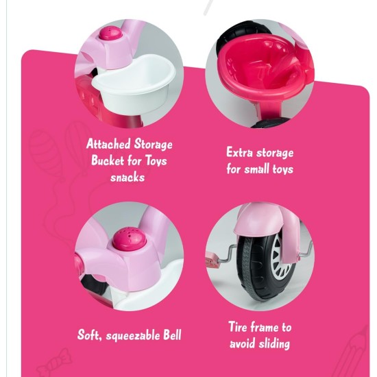 Generic Tic Toys Kids 3 Wheel Bike - Pink Generic Tic Toys Kids 3 Wheel Bike - Pink