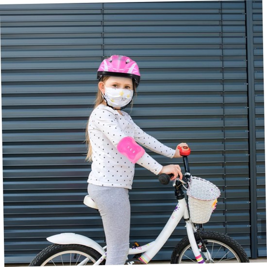 INOOMP 1 Set Adjustable Roller Bike with Helmets Scooter Knee Children Wrist Er Boys Gear For Blading Elbow Cycling Pads Safety Pads Rosy Skating INOOMP 1 Set Adjustable Roller Bike with Helmets Scooter Knee Children Wrist Er Boys Gear For Blading Elbow Cycling Pads Safety Pads Rosy Skating
