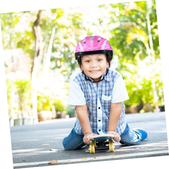 INOOMP 1 Set Adjustable Roller Bike with Helmets Scooter Knee Children Wrist Er Boys Gear For Blading Elbow Cycling Pads Safety Pads Rosy Skating INOOMP 1 Set Adjustable Roller Bike with Helmets Scooter Knee Children Wrist Er Boys Gear For Blading Elbow Cycling Pads Safety Pads Rosy Skating