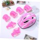INOOMP 1 Set Adjustable Roller Bike with Helmets Scooter Knee Children Wrist Er Boys Gear For Blading Elbow Cycling Pads Safety Pads Rosy Skating INOOMP 1 Set Adjustable Roller Bike with Helmets Scooter Knee Children Wrist Er Boys Gear For Blading Elbow Cycling Pads Safety Pads Rosy Skating