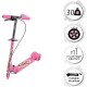 MATRUSHREE ENTERPRISES Road Runner Scooter for Kids of 3 to 14 Years Age 3 Adjustable Height, Foldable, LED PU Wheels & Weight Capacity 75 kgs Kick Scooter with Brake. [Pink]