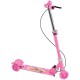 MATRUSHREE ENTERPRISES Road Runner Scooter for Kids of 3 to 14 Years Age 3 Adjustable Height, Foldable, LED PU Wheels & Weight Capacity 75 kgs Kick Scooter with Brake. [Pink]