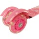 MATRUSHREE ENTERPRISES Road Runner Scooter for Kids of 3 to 14 Years Age 3 Adjustable Height, Foldable, LED PU Wheels & Weight Capacity 75 kgs Kick Scooter with Brake. [Pink]